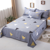 100% cotton sheets Single piece student childrens cotton quilt single 0 9m1 2 meters 1 8 2 0 meters bed extra large bed cover