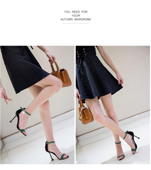 Mèo gợi cảm với sandal nữ mùa hè đẹp với phiên bản Hàn Quốc mới 2018 của khóa chữ hoang dã với giày hở ngón cho bé đi giày cao gót giày vascara