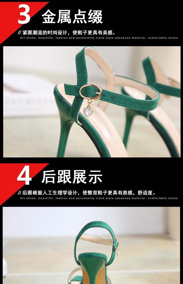 2018 phiên bản Hàn Quốc mới của sandal nữ mùa hè đẹp với màu đen khóa từ gợi cảm nữ giày cao gót hở ngón đa năng dép havaianas chính hãng