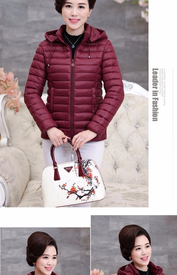Áo bà mẹ trung niên chống mùa tải áo khoác mùa đông cotton ngắn Quần áo trung niên nữ mùa đông 40-50 kiểu áo trung niên