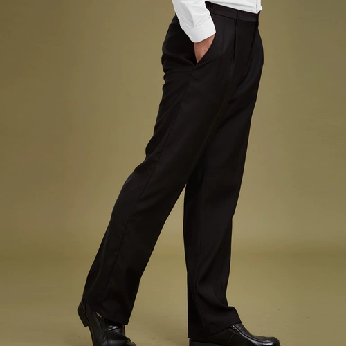 Рисовое вино, рабочая униформа, черные штаны, эластичная талия, свободный прямой крой