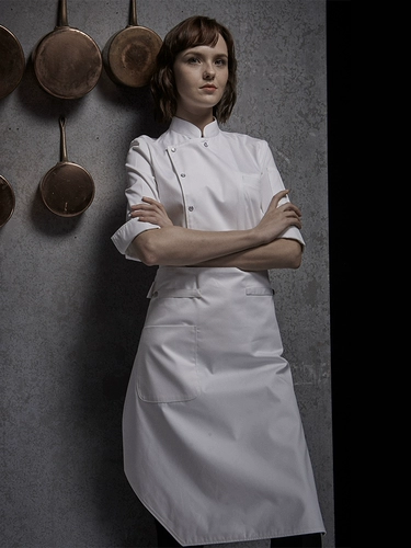 Рабочая одежда Guremi для шеф-повара, женская осенне-зимняя одежда с рукавами три четверти для выпечки тортов, общественного питания, ресторана, кухни, одежда для шеф-повара