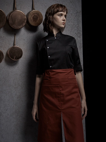 Рабочая одежда Guremi для шеф-повара, женская осенне-зимняя одежда с рукавами три четверти для выпечки тортов, общественного питания, ресторана, кухни, одежда для шеф-повара