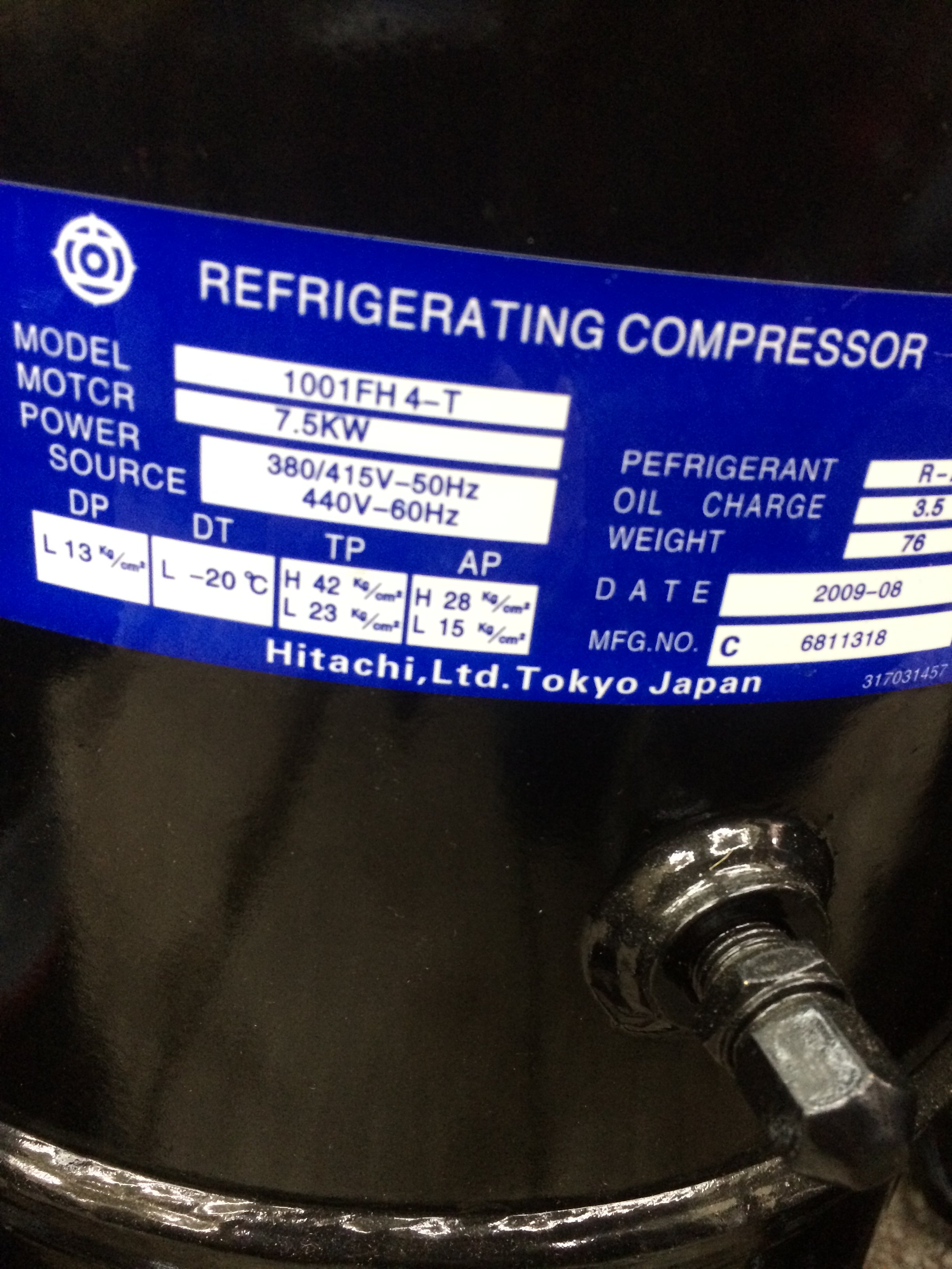 1500FH4-T original loaded imported Hitachi 15 water cooling water cooled central air conditioning compressor