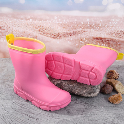 Children's Rain Boots with Drawstring, High-Tube Rain Boots, Long Boots for Older Kids, Over-The-Knee School-Specific Boots for Boys and Girls, Non-Slip — 8