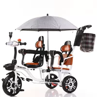 Solid Fetus_ White+Push Bar+Double Guardrail+Music+Grey Umbrella