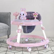 Imported baby walkway car music multifunction anti-o-type leg anti-side foldable 6-18-month baby walkway car