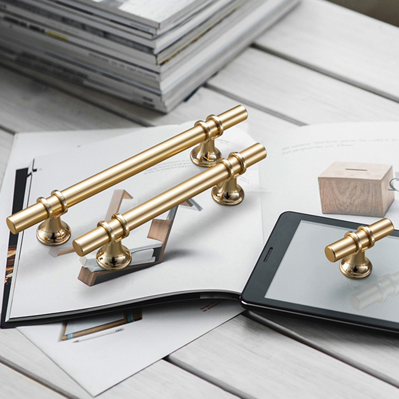 Nordic Golden Overall Cabinet Handle Modern Minimalist upscale Black Home innate drawers Shower Wardrobe Door Handle European Style