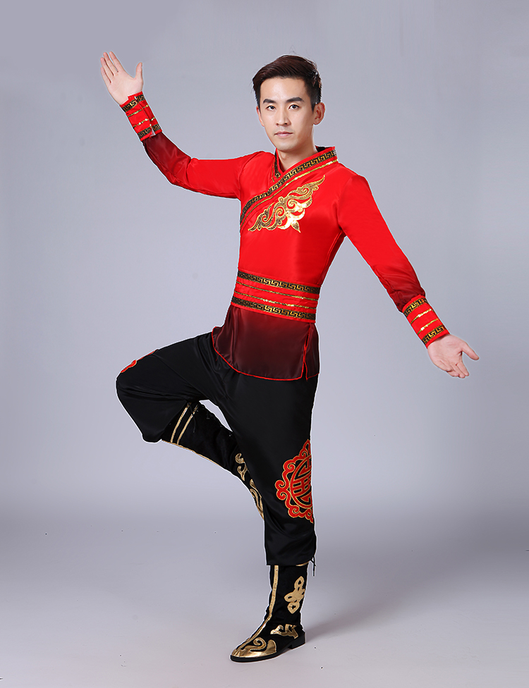 Trang phục trống mới, nam người lớn, phong cách Trung Quốc, múa dân gian, múa rồng, trống sư tử, quần áo Yangko đích thực đồ bộ vải đũi
