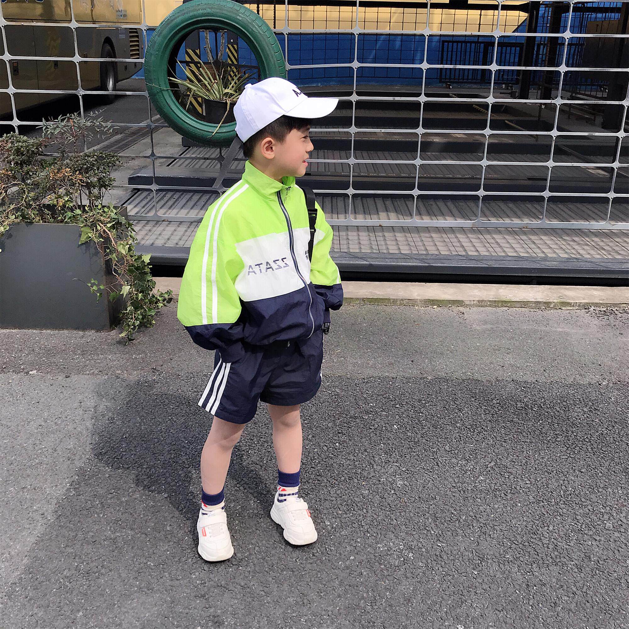 Meal Little Fan Dress Homemade 2019 Spring Summer Fluorescent Color Splicing Quick Dry Waterproof Sunscreen Shorts Suit Tide