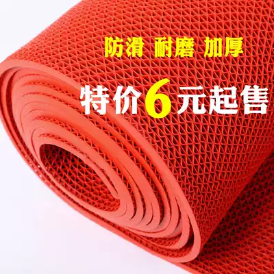 Bathroom non-slip mat Toilet powder room PVC floor mat Large area kitchen plastic carpet hollow outdoor foot mat