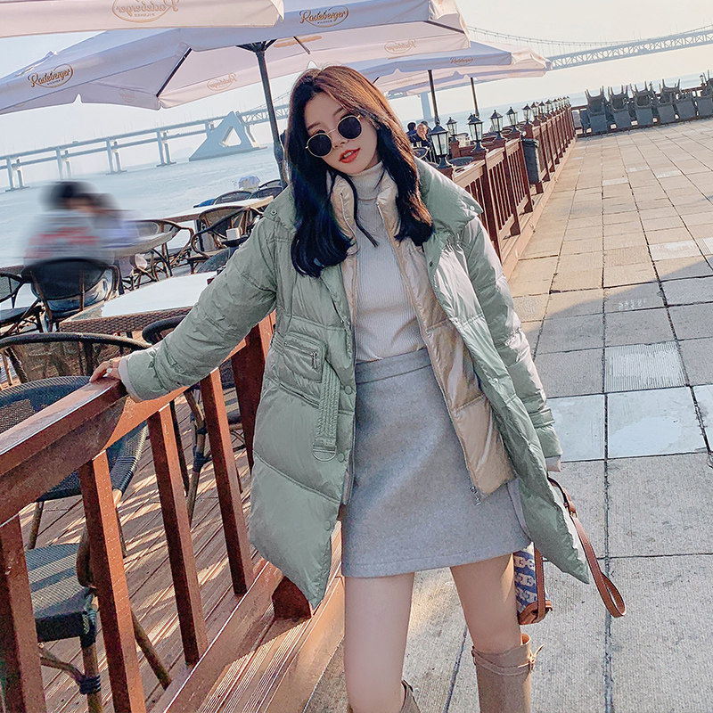 撞色拼接个性羽绒服 现货供应浙A463-P320-K499