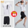 361 bộ đồ thể thao ngắn tay nam mùa hè mới khô nhanh đào tạo Áo thun 361 độ chạy quần short quần áo tập luyện - Thể thao sau bộ quần áo adidas nam mùa hè