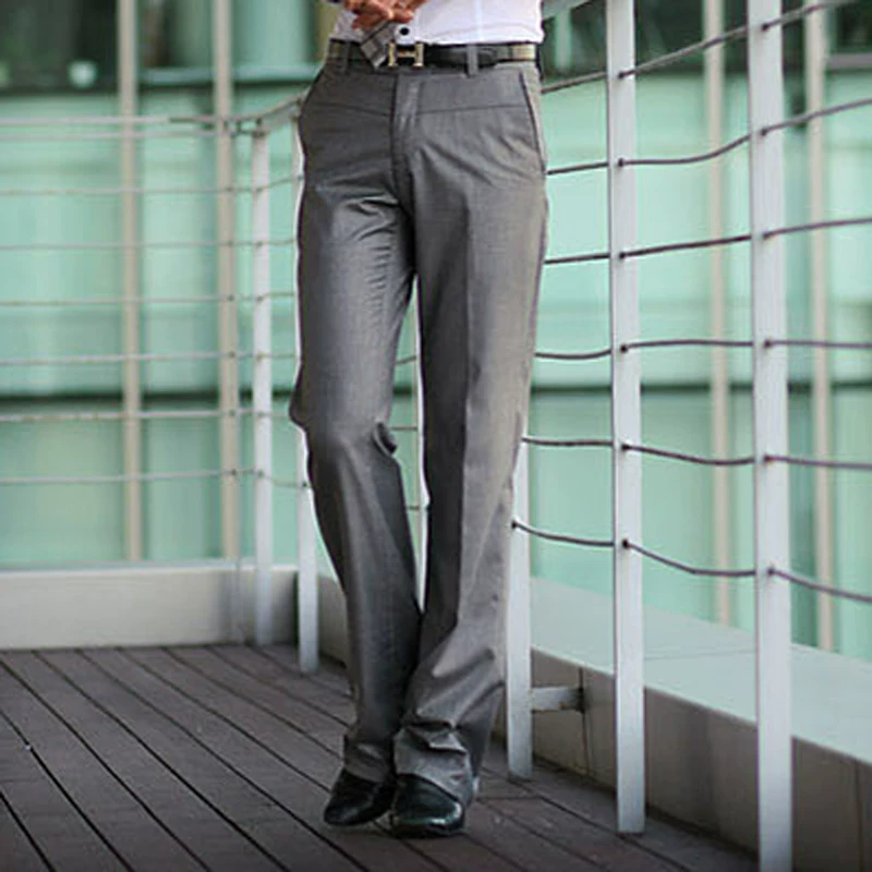 Ретро-осень эластичные расклешенные брюки, оверсайз, slim fit, свободный крой