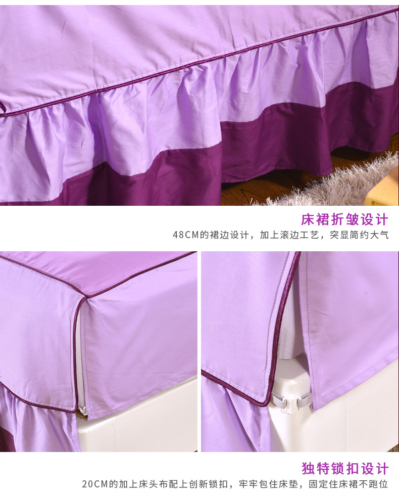 mảnh duy nhất của Hàn Quốc bông cotton giường váy ba mảnh khăn trải giường treo lên 1.5 / 1.8 / 2 m giường trải giường bảo vệ trượt - Váy Petti váy giường