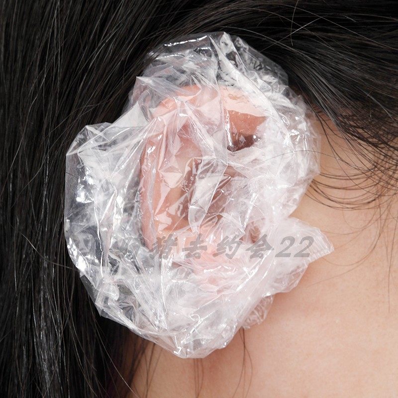 Hair wash disposable waterproof ear cups 100 pack perm dye hair baking oil ear tips bath ear protection hair dye tool