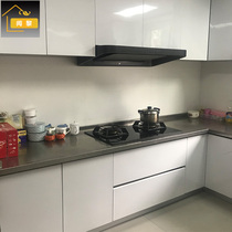 Shanghai Yueli stainless steel cabinet custom-made whole 304 stainless steel kitchen cabinet white door panel countertop