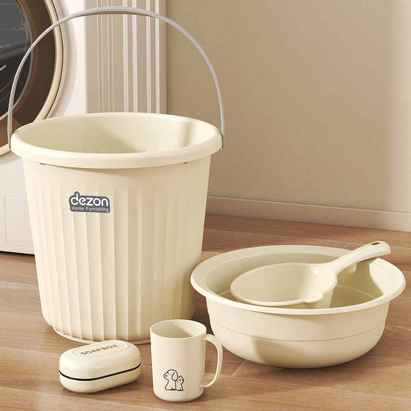 軽量高級プラスチックバケツ家庭用ポータブル大型厚手貯水バケツ学生寮入浴洗濯大型バレル