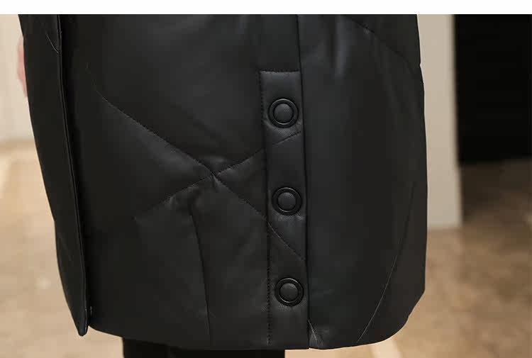 Кожаная куртка 真皮羽绒服女中长款宽松显瘦2020冬新款妈妈装海宁绵羊皮皮衣外套 Eternal statue