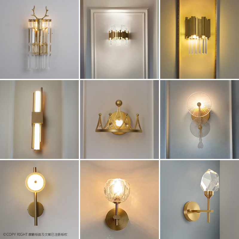 Купить Mo Jue Light Luxury кристалл настенный светильник прикроватный ...