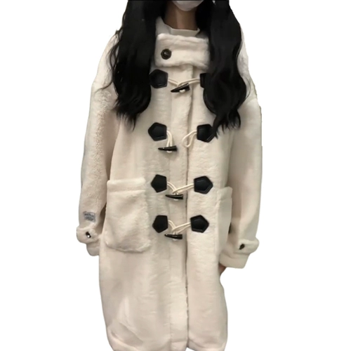 Шерстяное пальто с капюшоном, бархатная демисезонная куртка, подходит для подростков, изысканный стиль