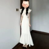 Приталенный корсет, летний гаечный ключ, элитная изысканная длинная юбка, французский стиль, крой «рыбий хвост», подходит для подростков