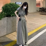 Корсет, сексуальная юбка в складку, летняя длинная юбка, французский стиль, V-образный вырез