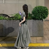 Корсет, сексуальная юбка в складку, летняя длинная юбка, французский стиль, V-образный вырез