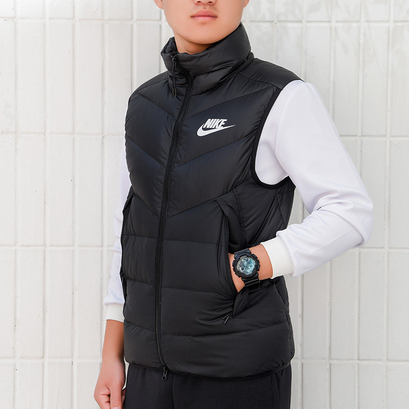 Nike men's clothing Horse clip 2022 Winter new warm jacket windproof standout collar down jacket Machia CV8975-010
