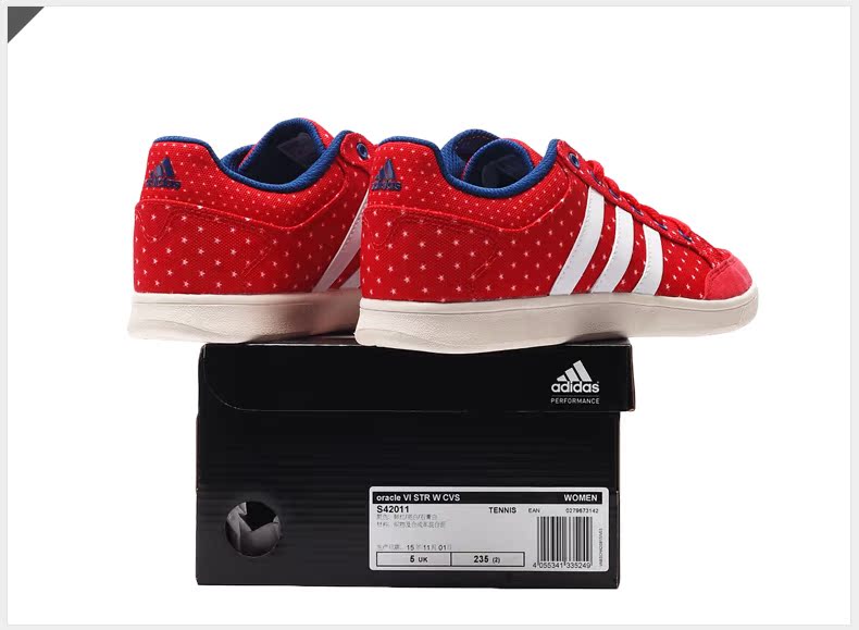 Giày thể thao nữ Adidas mùa xuân và mùa thu văn hóa quần vợt giày thể thao giày vải thông thường Giày tennis nhẹ S42011 giày tennis wilson