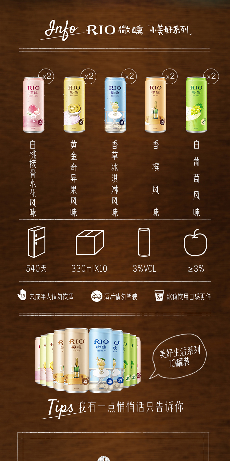 RIO锐澳鸡尾 小美好系列330ml*10罐 图6