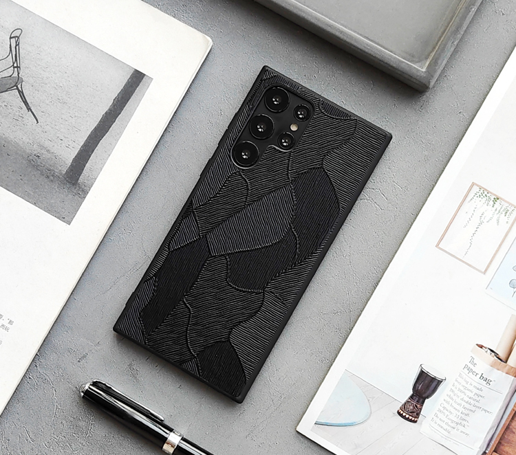 Zen Pattern Genuine Leather Stylish Slim Fit S21, S21 Plus, S21 Ultra, S20, S20 Plus, S20 Ultra, S22, S22 Plus, S22 Ultra