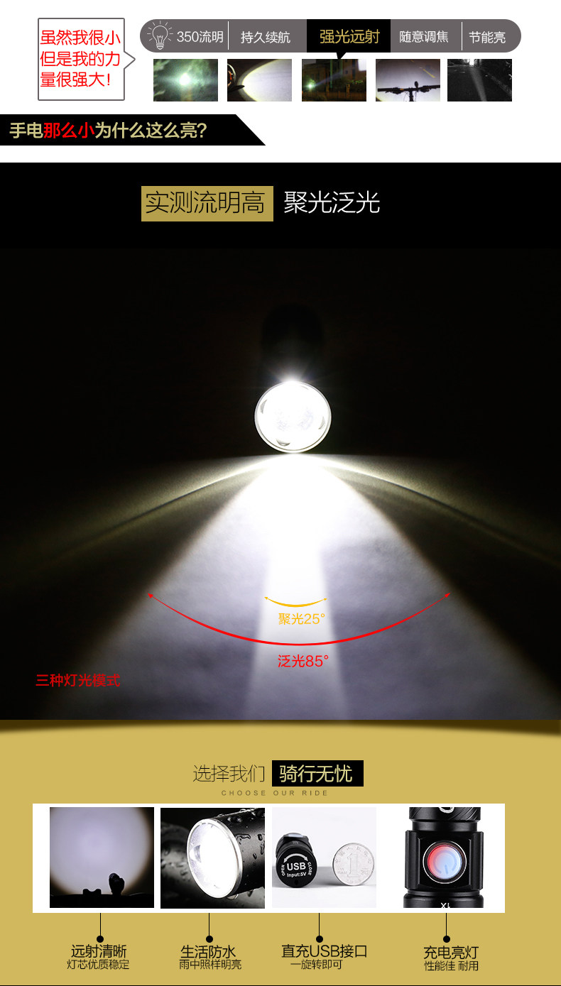 Lumière vélo KINGSIR - phare - Ref 2401648 Image 16