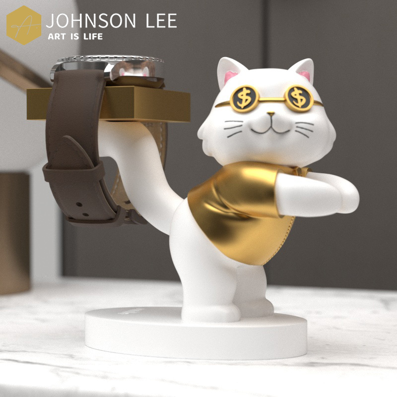 Suitable for Huawei Bring in Wealth and Treasure Cat Decoration Watch Charger Bracket Gt4 Charging Base Storage Rack Storage Rack Astronaut Gt2Pro Watch Table Watch Tray Desktop Gt3