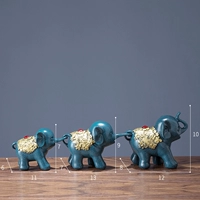 D Модель синий три маленьких слона