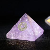 Mind bread crystal pyramid white yellow Asai living room crystal fluorite obsidian amethyst ornaments transfer