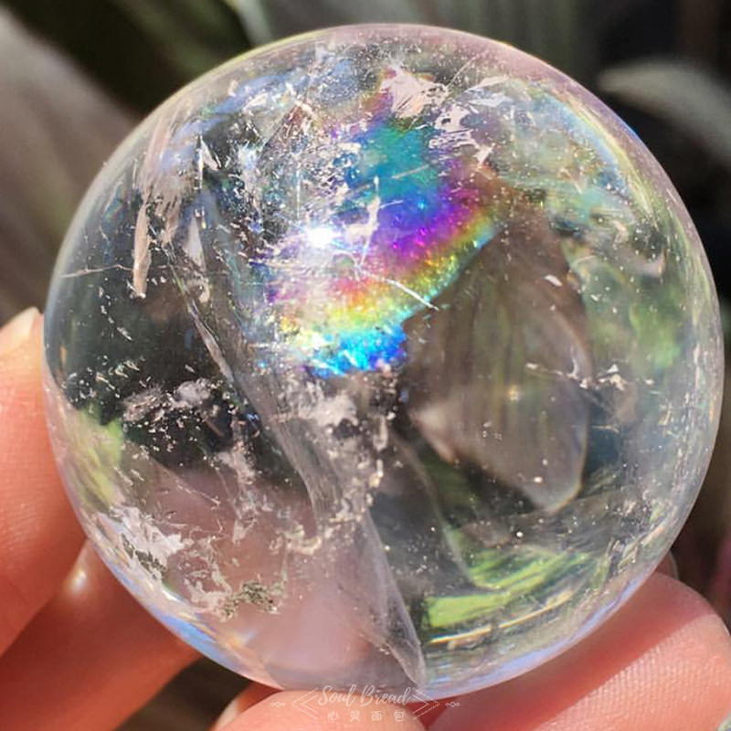 Mind Bread Rainbow White Water Crystal Ball Swing Piece Home Living Room Pendulum