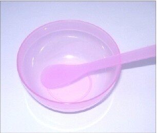 Beauty salon personal essential oil bowl bubble mask powder mixing stick measuring spoon hard plastic glue mask bowl glue stick brush glue bowl set