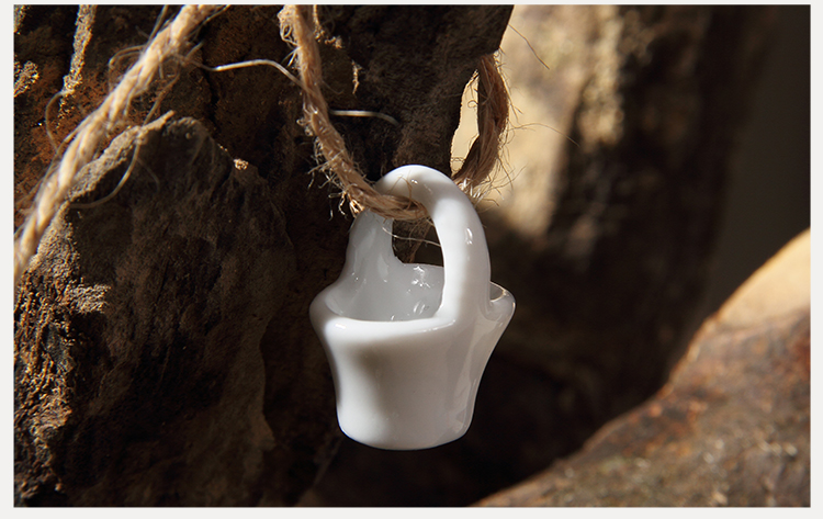 [Jiadan sứ nghệ thuật] nhà búp bê búp bê nhà nhỏ túi sứ trắng trang trí bình hoa nhỏ - Vase / Bồn hoa & Kệ chậu gỗ trồng lan