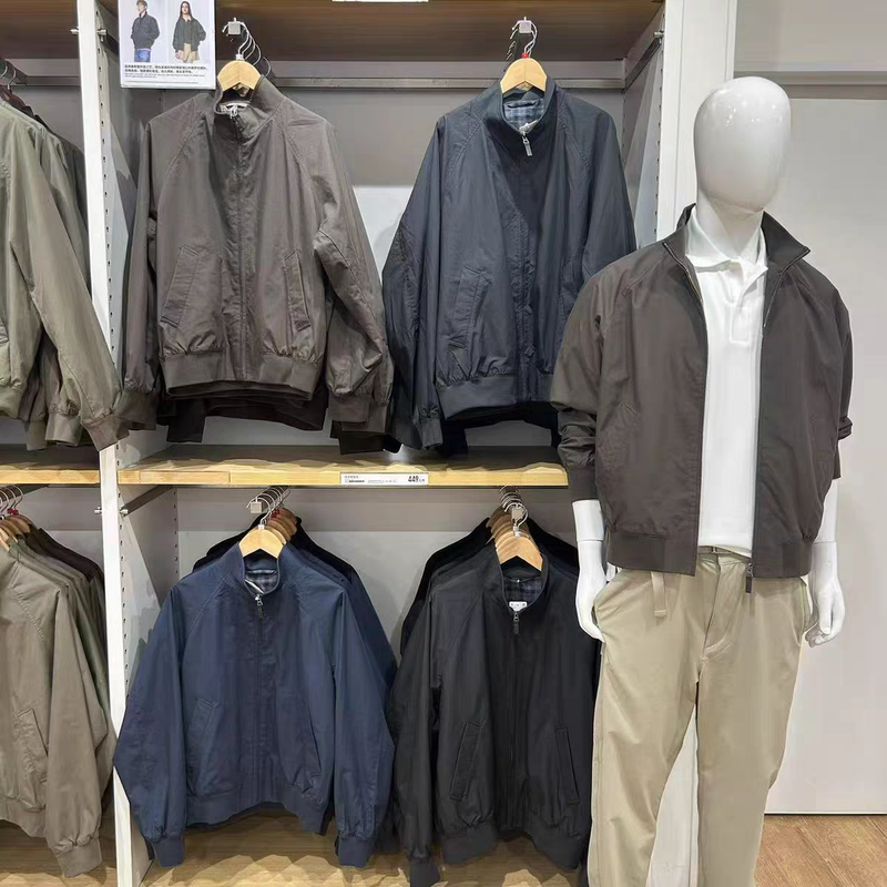 Uniqlo 487318 Men'S/Unisex Harrington Jacket Spring and Autumn Zipper Jacket 484610