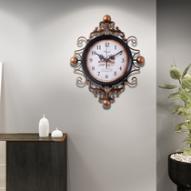 Nordic modern living room clock pastoral wall clock Living room atmosphere creative simple home bedroom art clock decoration