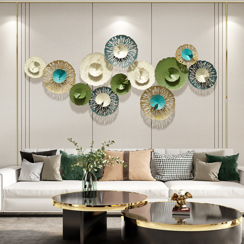 Nordic iron art light luxury home living room wall decoration background wall creative bedroom metal decoration wall hanging art pendant