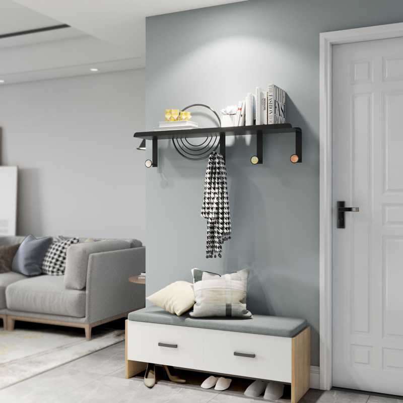 Shelf minimalist Personality Hanging Clothes Hook Metal Shells Hooks Wall-mounted Door Rear Clothe Hood Hook Hyun Guan Nordic Creativity