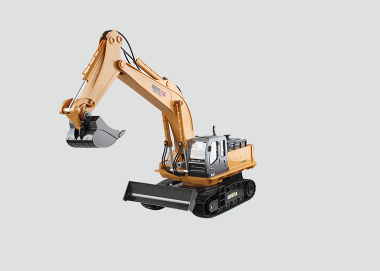 Máy xúc đồ chơi điện không dây điều khiển từ xa xe móc máy trẻ em đồ chơi cậu bé điều khiển từ xa xe kỹ thuật máy xúc đồ chơi điều khiển bằng tay