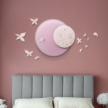 Modern minimalist bedroom wall decoration pendant three-dimensional ins powder wall wall decoration creative sofa background wall decoration