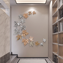 Wall decoration decoration jewelry creative bedroom room wall living room light luxury style DIY background wall pendant Maple leaf