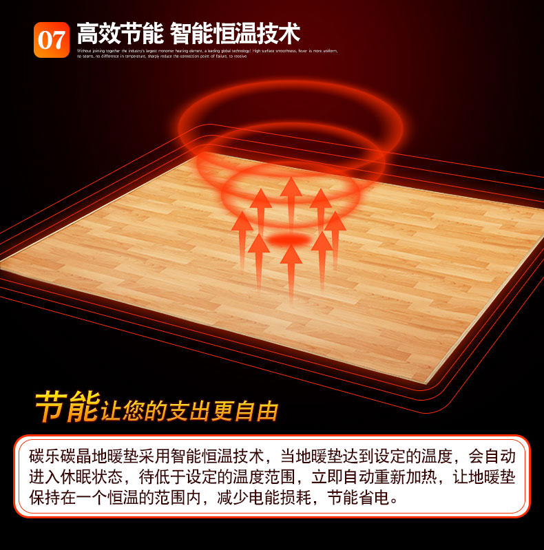 碳乐 韩国碳晶发热膜地暖垫 0辐射不干燥 38*56cm 图12