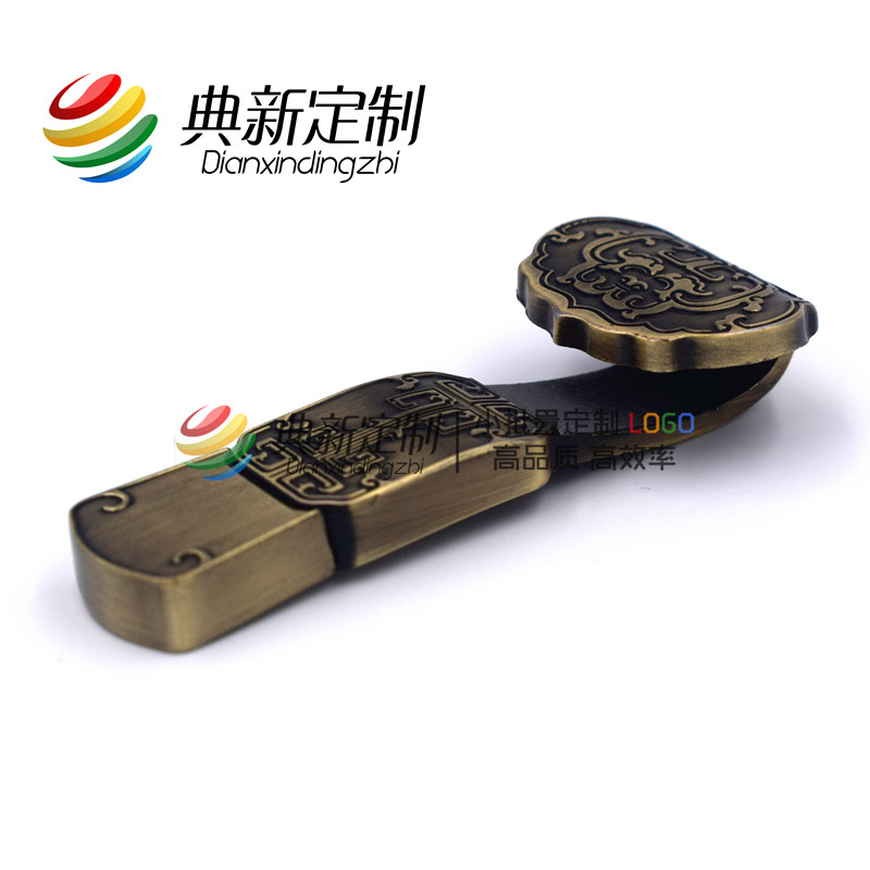 The old style logo personality cute u disk 32g high - speed car dual - use high - speed car mini - custom engraving