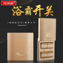  Household 86 type yuba switch 4 four five open 16A slide cover bathroom toilet toilet universal air heating waterproof panel