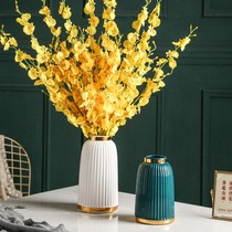 Light luxury gold ceramic vase home decoration ornaments dry flower arrangement flower arrangement living room TV cabinet model room soft